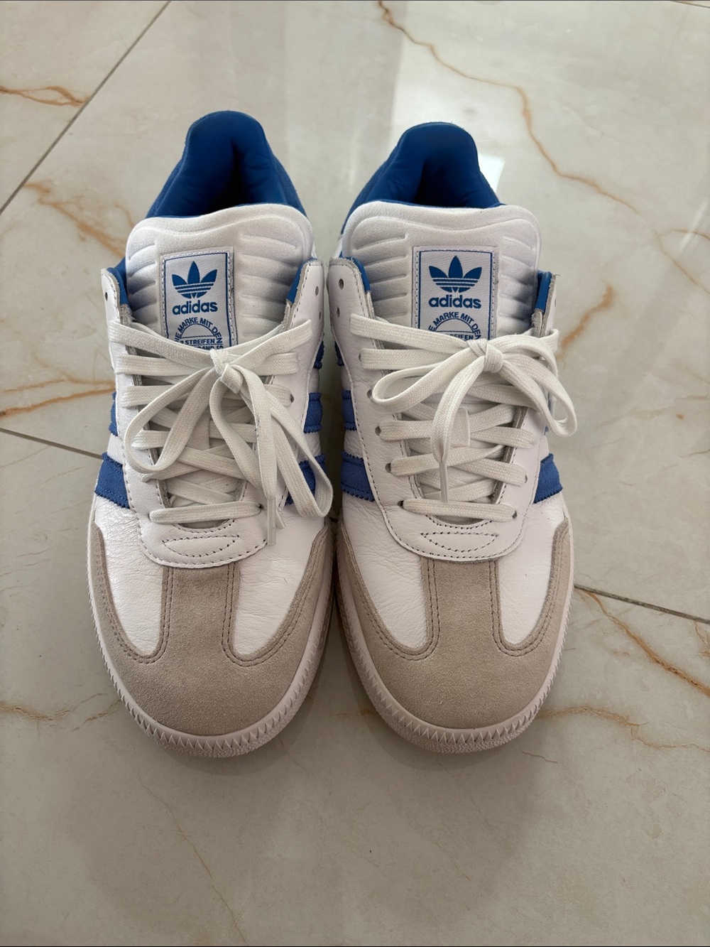 adidas samba White, Blue & Tan SAMBA Sneakers
